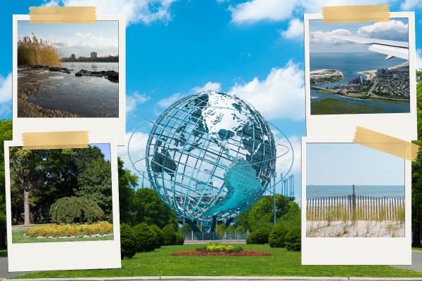 Flushing Meadows Park and Rockaway Beach